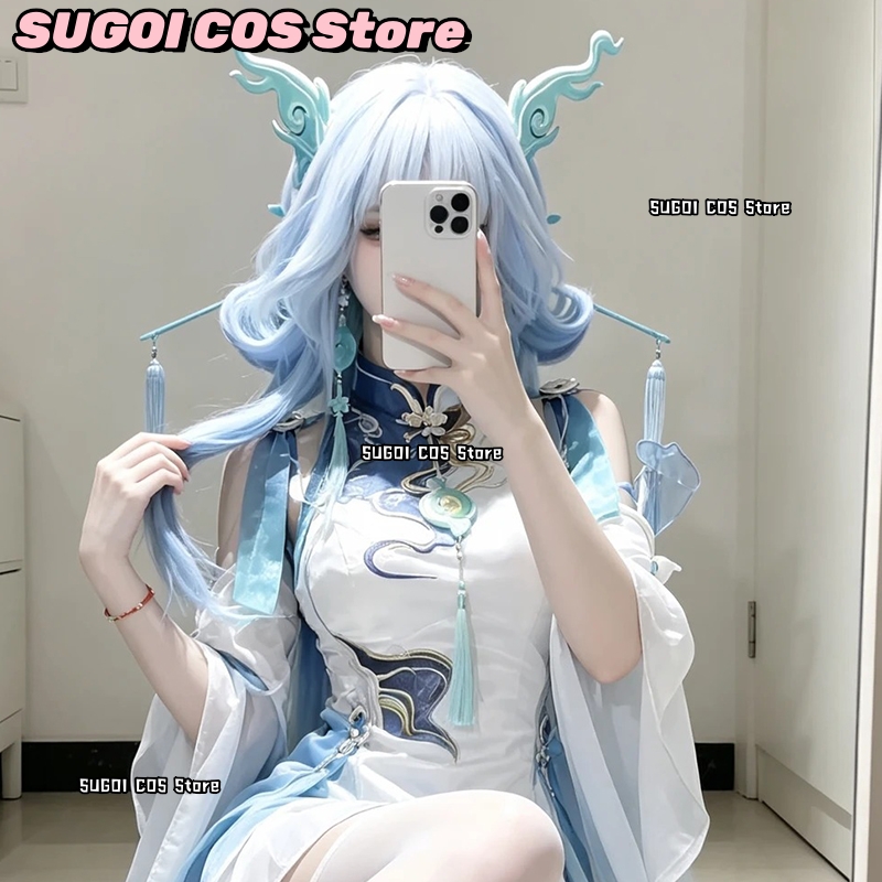 Anime Cosplay Blue Hair - C921Parrucca Cosplay Wuthering Waves in stile