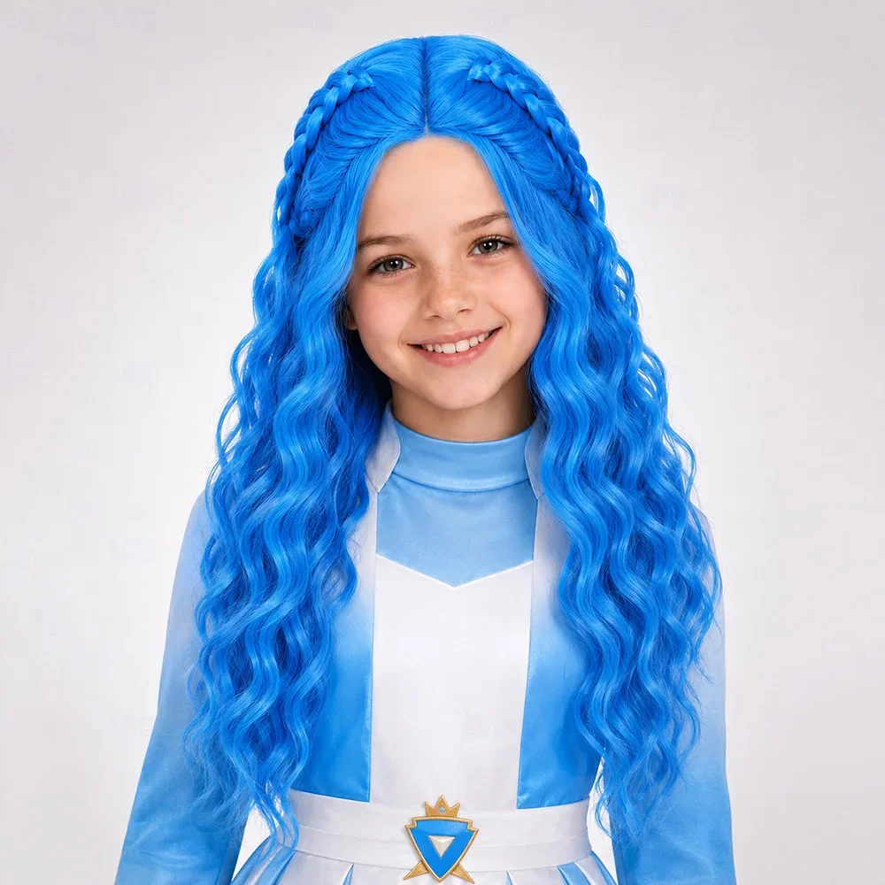 Parrucca lunga ondulata blu in - Anime Cosplay Blue Hair recensione e prezzo
